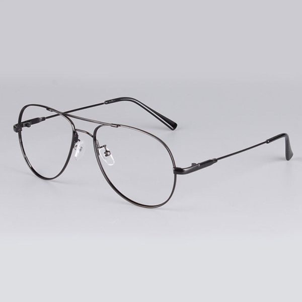 Reven Jate Unisex Full Rim Double Bridge Oval Alloy Titanium Eyeglasses 3028 Online Sale - Image 3