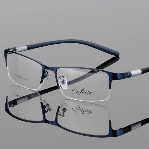 Hotony Unisex Semi Rim Alloy Frame TR 90 Temple Eyeglasses 2242 Online now - Image 4