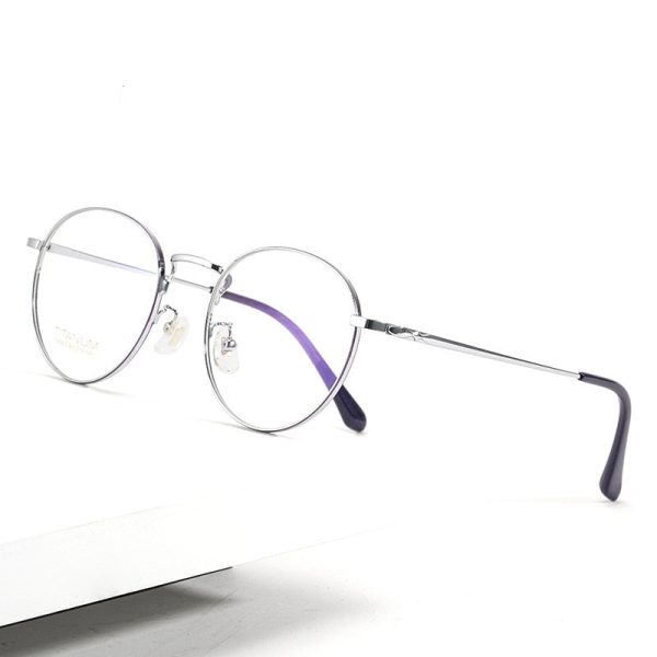 Yimaruili Unisex Full Rim Round Titanium Frame Eyeglasses CK803 For Cheap
