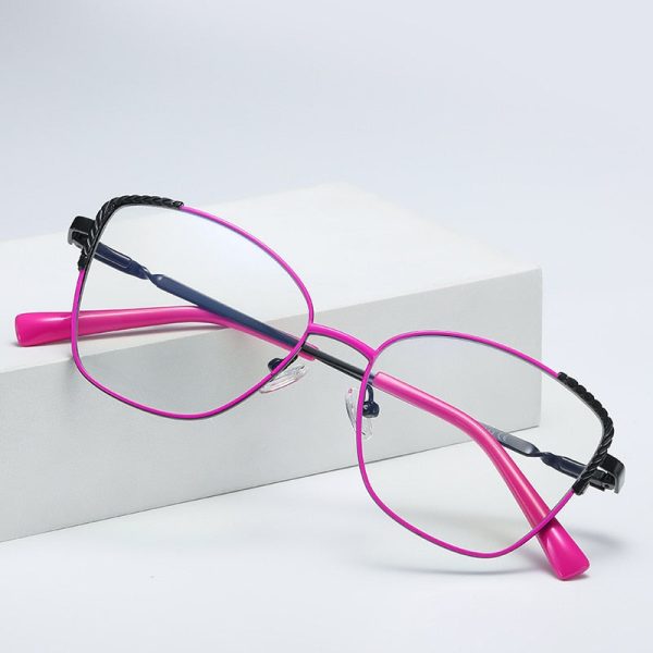 Gmei Women s Full Rim Alloy Polygonal Cat Eye Frame Eyeglasses For Cheap - Image 2