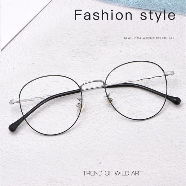 Yimaruili Unisex Full Rim Round Titanium Frame Eyeglasses 2011 Supply - Image 2