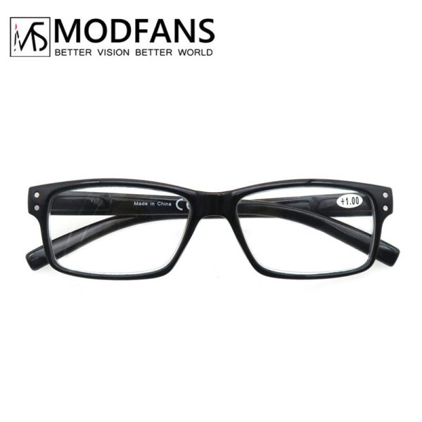Modfans Unisex Full Rim Rectangle Polycarbonate Reading Glasses R0341 Cheap - Image 5