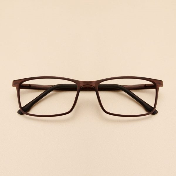 Yimaruili Unisex Full Rim Imitation Wood Grain Resin Frame Eyeglasses 98056 Sale