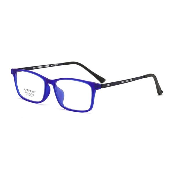 Hotony Unisex Full Rim Square TR 90 Resin B Titanium Frame Eyeglasses 9824 For Cheap - Image 5