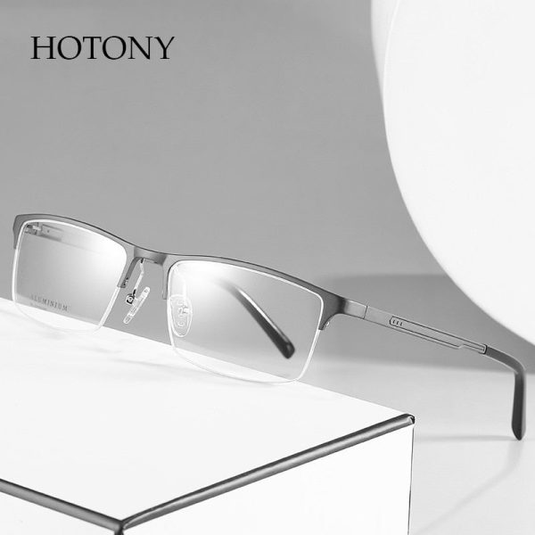 Hotony Unisex Semi Rim Square Alloy Frame Eyeglasses CX6342 Supply - Image 2