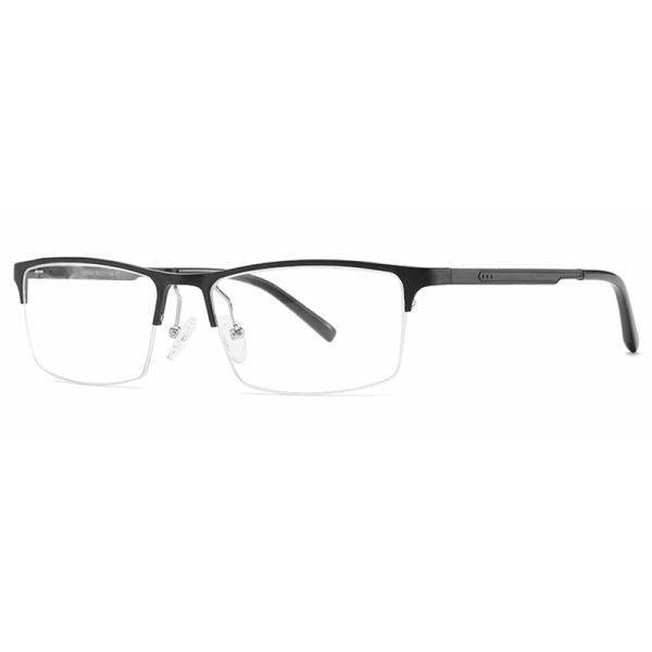 Hotony Unisex Semi Rim Square Alloy Frame Eyeglasses CX6342 Supply - Image 3
