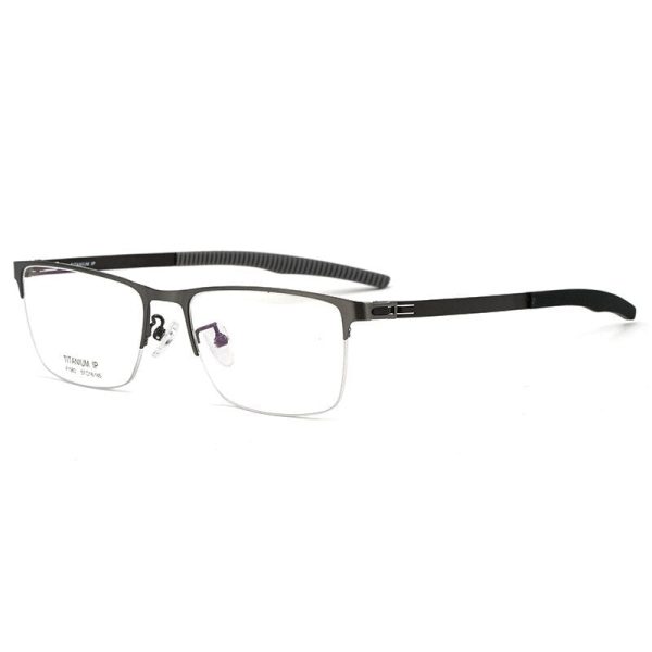 Hotochki Men s Semi Rim TitaniumAlloy IP Plated Frame Eyeglasses F1983 For Cheap - Image 5