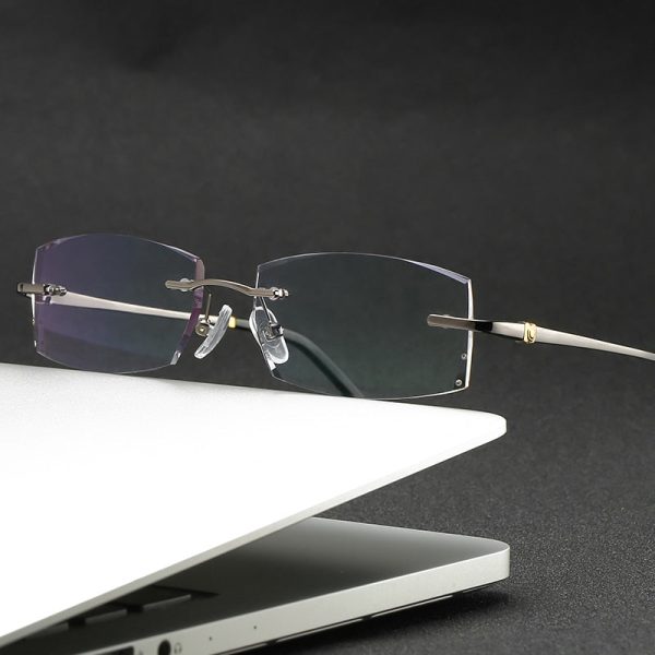 Zirosat 58127 Unisex Eyeglasses Titanium Alloy Rimless Supply