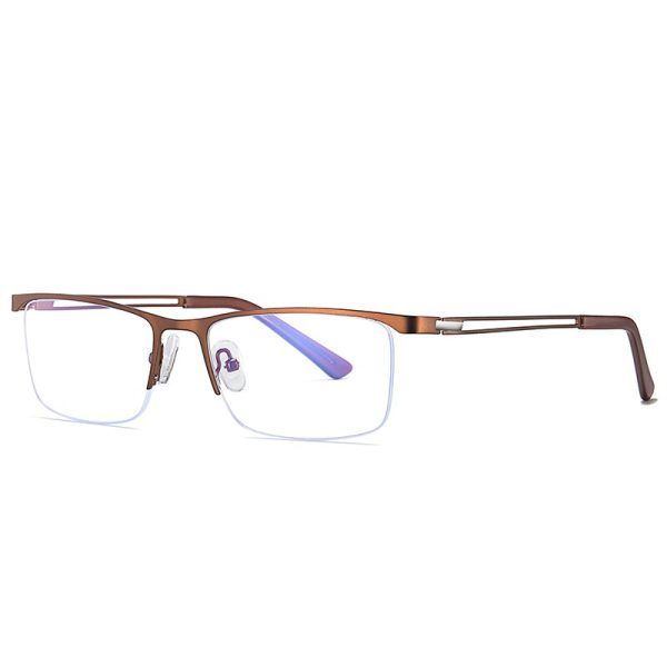 Reven Jate Men s Eyeglasses 5916 Half Rim Alloy Front Flexible Plastic Tr-90 Online now - Image 5
