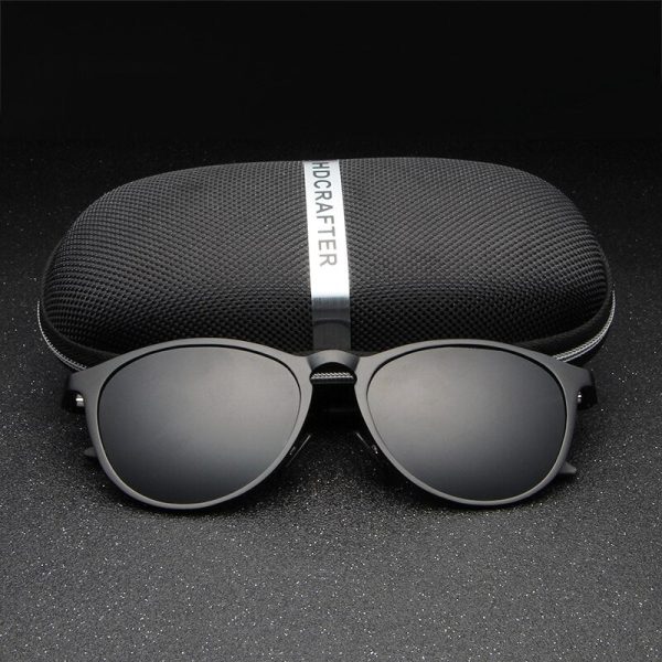 Hdcrafter Unisex Full Rim Oval Round Aluminum Frame Polarized Sunglasses L6625 Supply - Image 5
