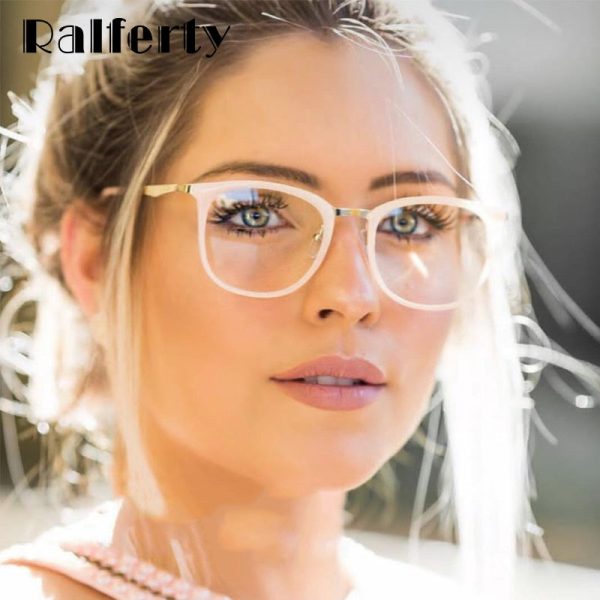 Ralferty Women s Full Rim Square Acetate Alloy Eyeglasses F92128 Supply - Image 4