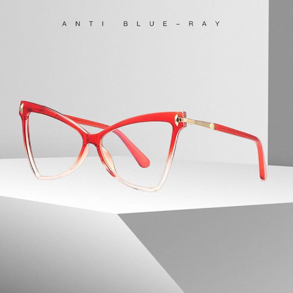 Hotony Women s Full Rim Cat Eye TR 90 Frame Eyeglasses 2077 For Discount - Image 2