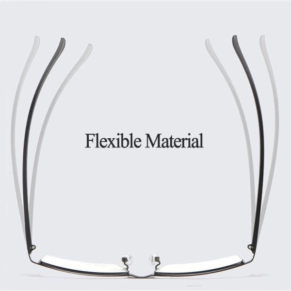 Hotochki Men s Semi Rim Rectangular Alloy Frame Eyeglasses 9102 Supply - Image 3