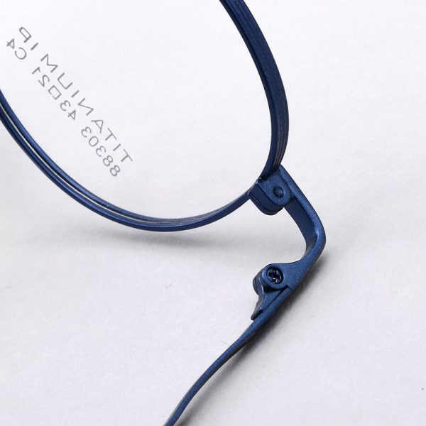 Bclear Unisex Eyeglasses Titanium Round Full Rim Sc88303 For Sale - Image 5
