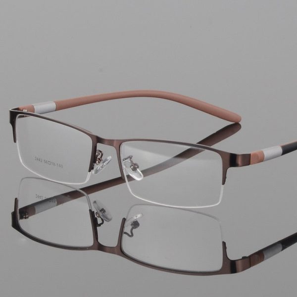 Hotony Unisex Semi Rim Alloy Frame TR 90 Temple Eyeglasses 2242 Online now - Image 5