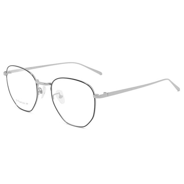 Reven Jate Men s Full Rim Round Alloy Eyeglasses 1814 Online Sale - Image 3