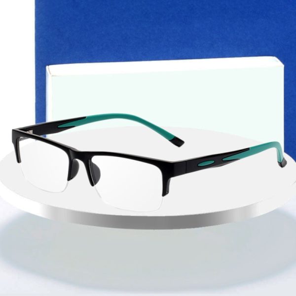 Hotochki Unisex Semi Rim TR-90 Resin Square Frame Eyeglasses 18192 For Sale