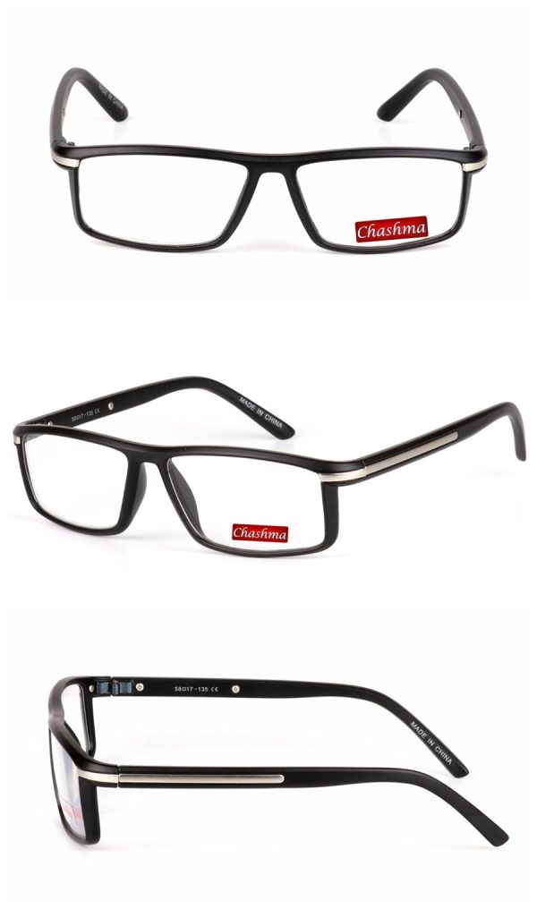 Chashma Unisex Full Rim Square Titanium Tr 90  Reading Glasses 1356 For Sale - Image 2