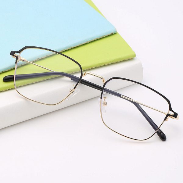 Hotony Unisex Full Rim  Square Alloy Frame Eyeglasses 5006 For Sale