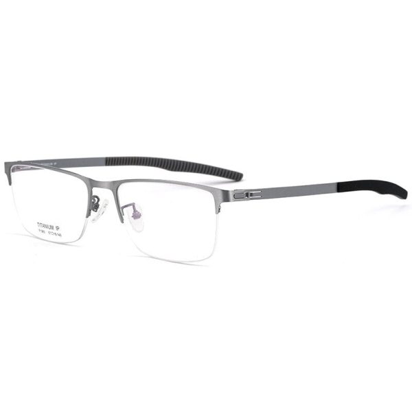 Hotochki Men s Semi Rim TitaniumAlloy IP Plated Frame Eyeglasses F1983 For Cheap - Image 2