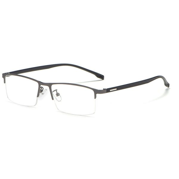 Hotochki Men s Semi Rim Rectangular Alloy Frame Eyeglasses 9102 Supply - Image 4