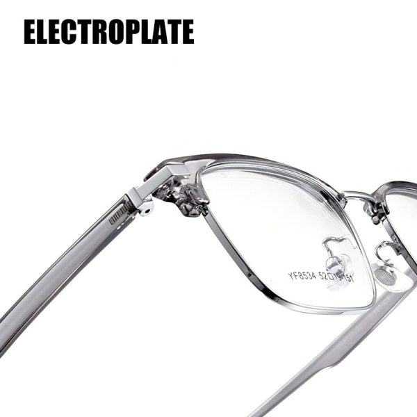 Yimaruili Men s Full Rim Square Electroplated Alloy Frame Eyeglasses 8534YF Supply - Image 5
