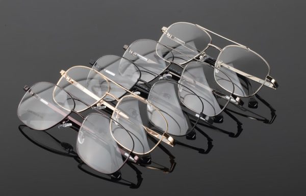 Bclear Classic Alloy Men Frame Double Bridge Eyeglasses Big Face Cheap - Image 3