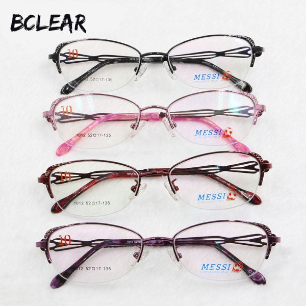 Bclear Women Cat Eye Metal Alloy Eyeglasses Half Frame 1012 For Discount