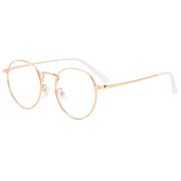 Yimaruili Unisex Full Rim Round Titanium Frame Eyeglasses CK803 For Cheap - Image 4