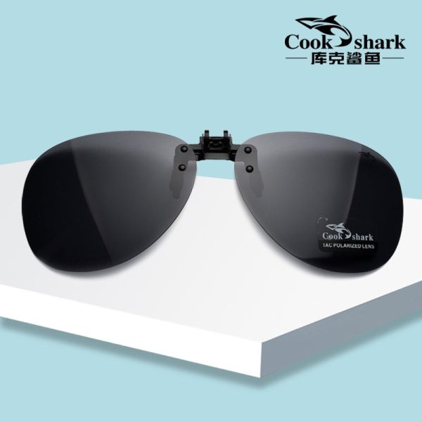 Cook Shark Polarized Men s Sunglasses Clip Driving Glasses Clip Driving Uv Supply - Image 3