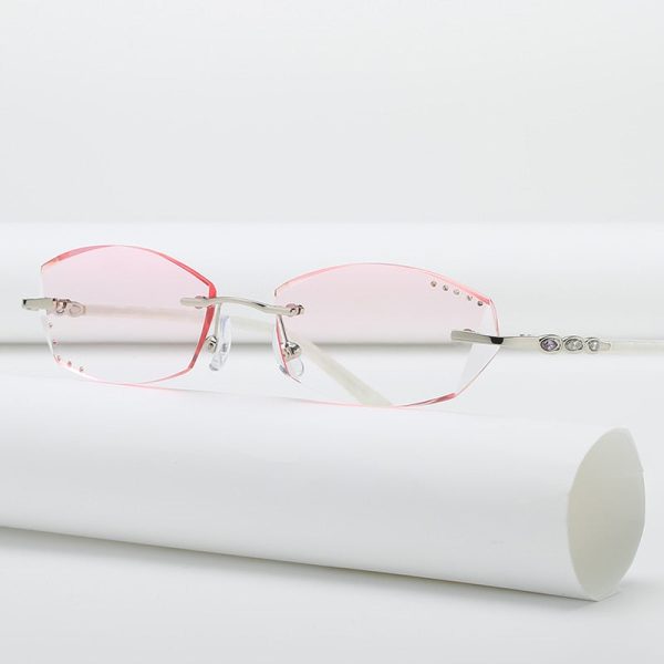Zirosat 58075 Women s Eyeglasses Rimless Clear Eyewear Frame Cheap