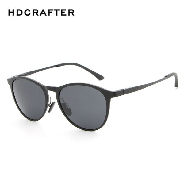 Hdcrafter Unisex Full Rim Oval Round Aluminum Frame Polarized Sunglasses L6625 Supply - Image 4