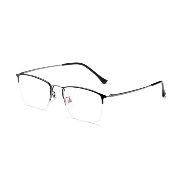 Yimaruili Unisex Semi Rim Titanium Frame Eyeglasses 8017JX Discount - Image 4