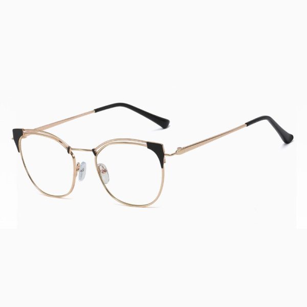 Hotony Unisex Full Rim Cat Eye Alloy Frame Eyeglasses L95537 Cheap - Image 3