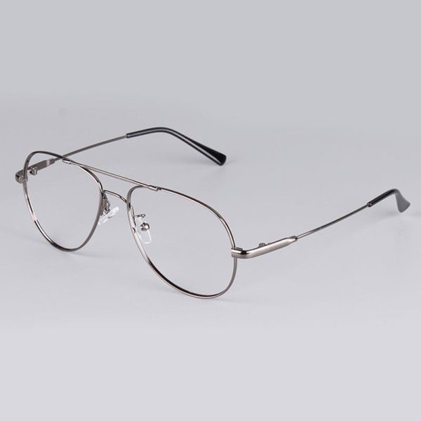 Reven Jate Unisex Full Rim Double Bridge Oval Alloy Titanium Eyeglasses 3028 Online Sale - Image 4