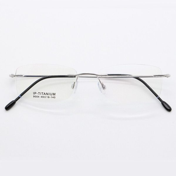 Unisex Rimless Titanium Frame Eyeglasses Customizable Lenses 9004 Fashion - Image 4