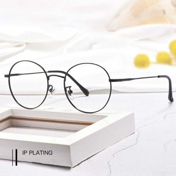 Yimaruili Unisex Full Rim β Titanium Round Frame Eyeglasses 6621X on Sale - Image 5