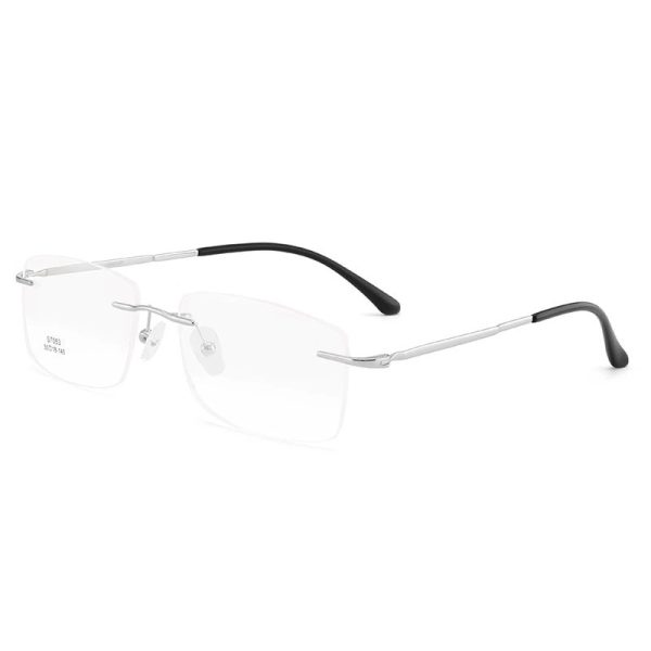 Hotochki Men s Rimless Alloy Screwless Frame Eyeglasses 7053 For Cheap - Image 4