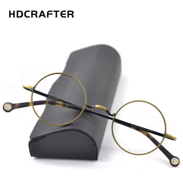 Hdcrafter Unisex Full Rim Round Alloy Frame Eyeglasses Ps7087 For Cheap