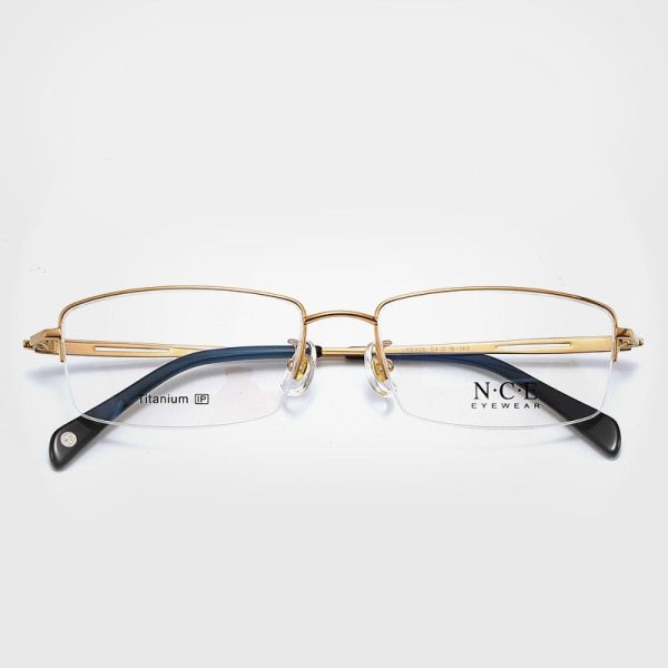 Men s Semi Rim Square Titanium Frame Eyeglasses Sc8906 Cheap - Image 4
