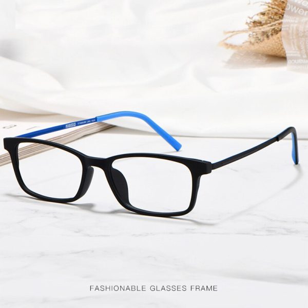 Hotony Unisex Full Rim Square Titanium Frame Eyeglasses 8802 Online Sale - Image 5
