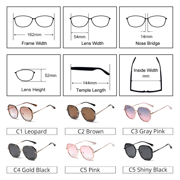 Ralferty Oversized Polygon Women s Sunglasses Big Supply - Image 4