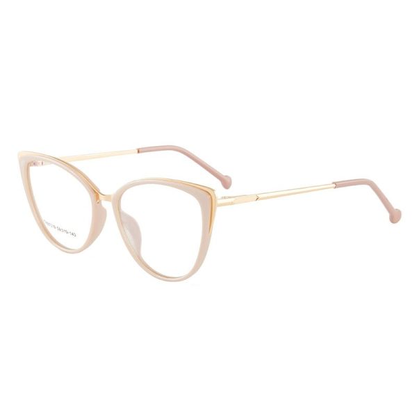Hotony Women s Full Rim Cat Eye TR 90 Resin Alloy Frame Eyeglasses 7019 Supply - Image 3