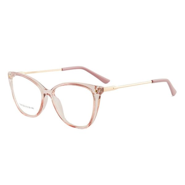 Hotony Woman s Full Rim Cat Eye TR 90 Resin Alloy Frame Eyeglasses 7008 Sale - Image 4