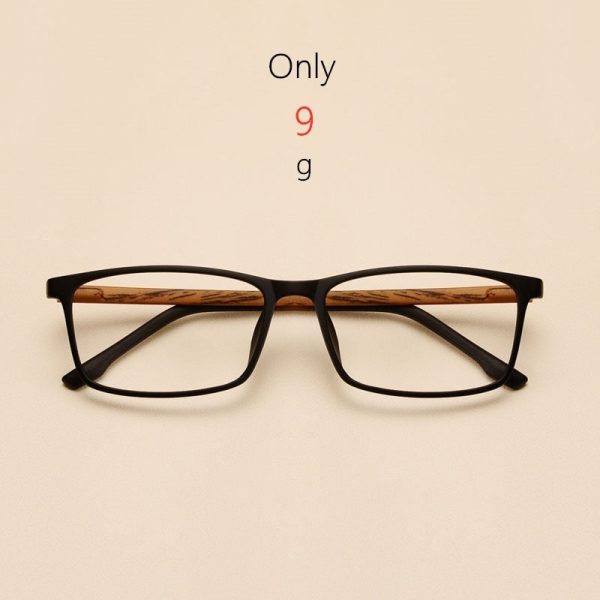 Yimaruili Unisex Full Rim Imitation Wood Grain Resin Frame Eyeglasses 98056 Sale - Image 2