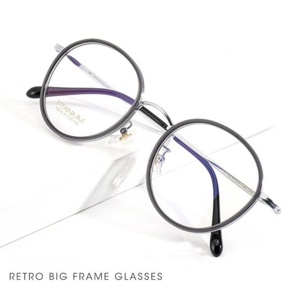 Yimaruili Unisex Full Rim Elastic β Titanium Round Frame Eyeglasses T6053 For Discount - Image 2