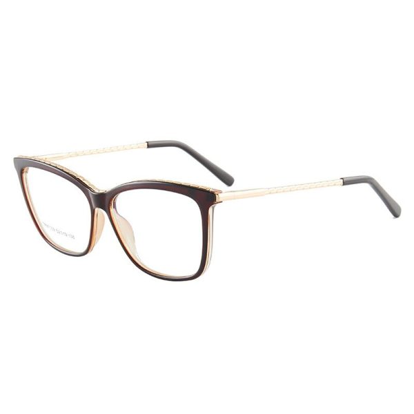 Hotony Woman s Full Rim Square TR 90 Resin Alloy Frame Eyeglasses 7009 Cheap - Image 4