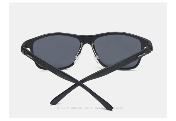 Oley Brand Men s Polarized Sunglasses Business Classic Full Frame Aluminum Magnesium Y0934 Supply - Image 4