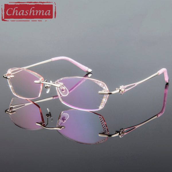 Chashma Women s Rimless Diamond Cut Tint Lenses 856 Supply