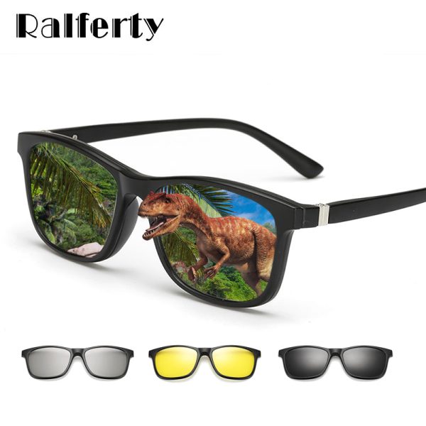Ralferty Multi-Function Magnetic Polarized Clip On Sunglasses Unisex Cheap